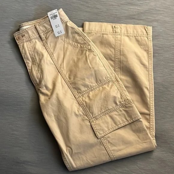 NEW Abercrombie & Fitch Relaxed Utility Pants in Tan - 28 Short - Picture 4 of 10